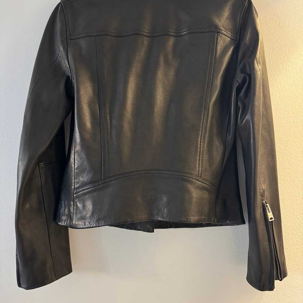 AllSaints leather dalby jacket - image 4