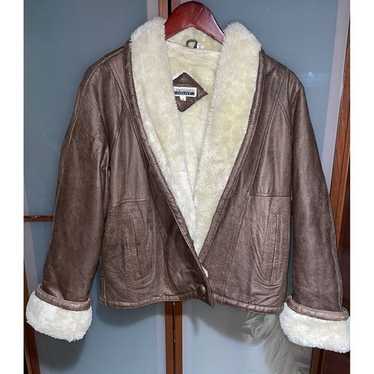 Contempo Casuals Vintage VTG 90s Brown Leather & … - image 1