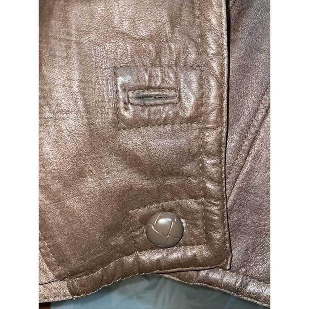 Contempo Casuals Vintage VTG 90s Brown Leather & … - image 5