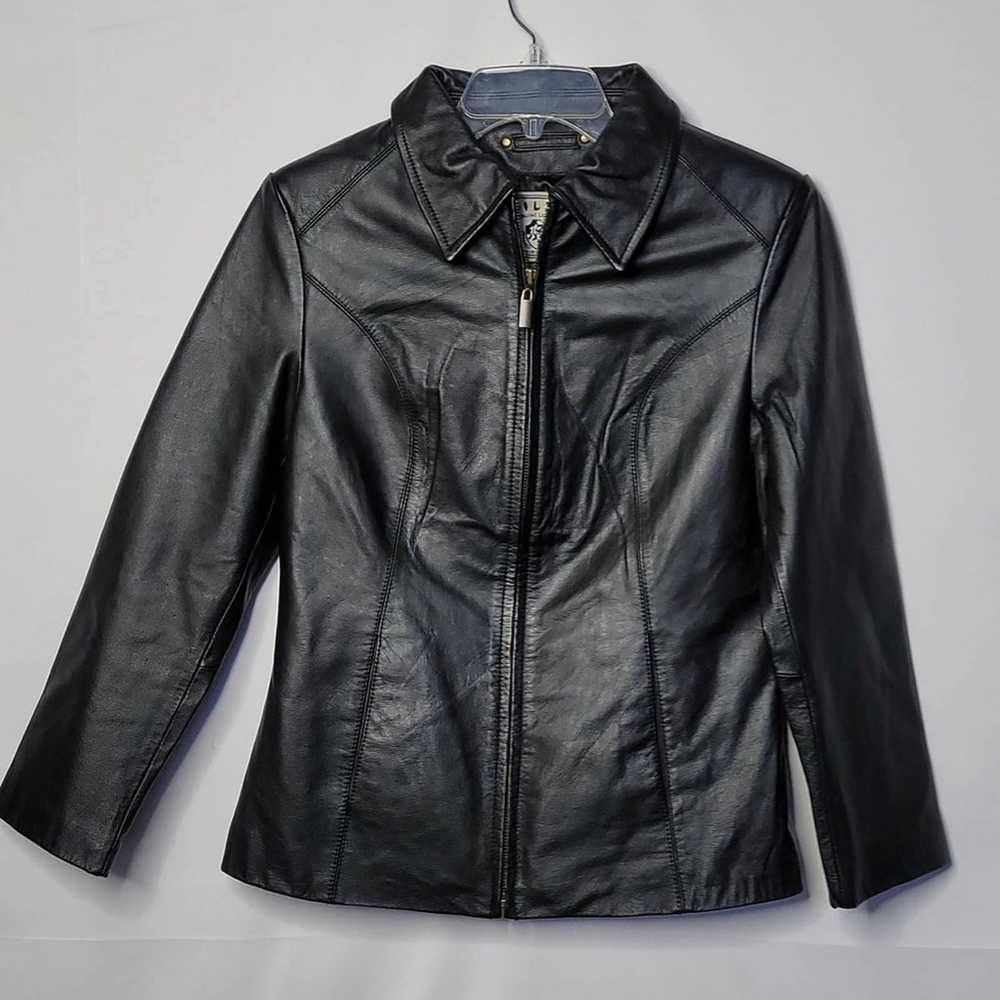 Wilda Vintage 100% genuine leather zip up dress m… - image 1