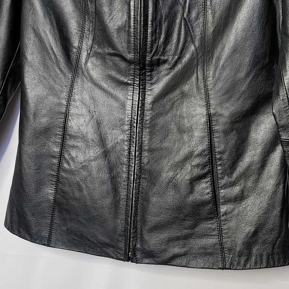 Wilda Vintage 100% genuine leather zip up dress m… - image 2