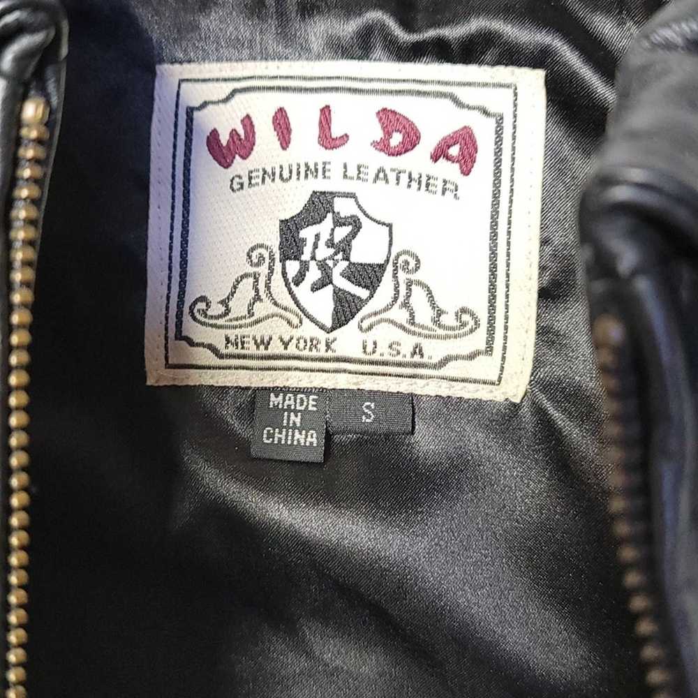 Wilda Vintage 100% genuine leather zip up dress m… - image 5