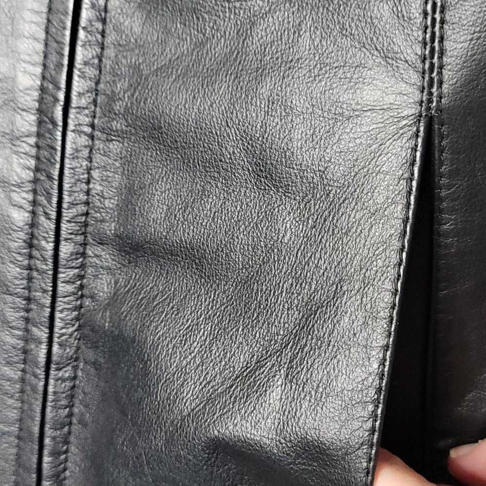 Wilda Vintage 100% genuine leather zip up dress m… - image 7