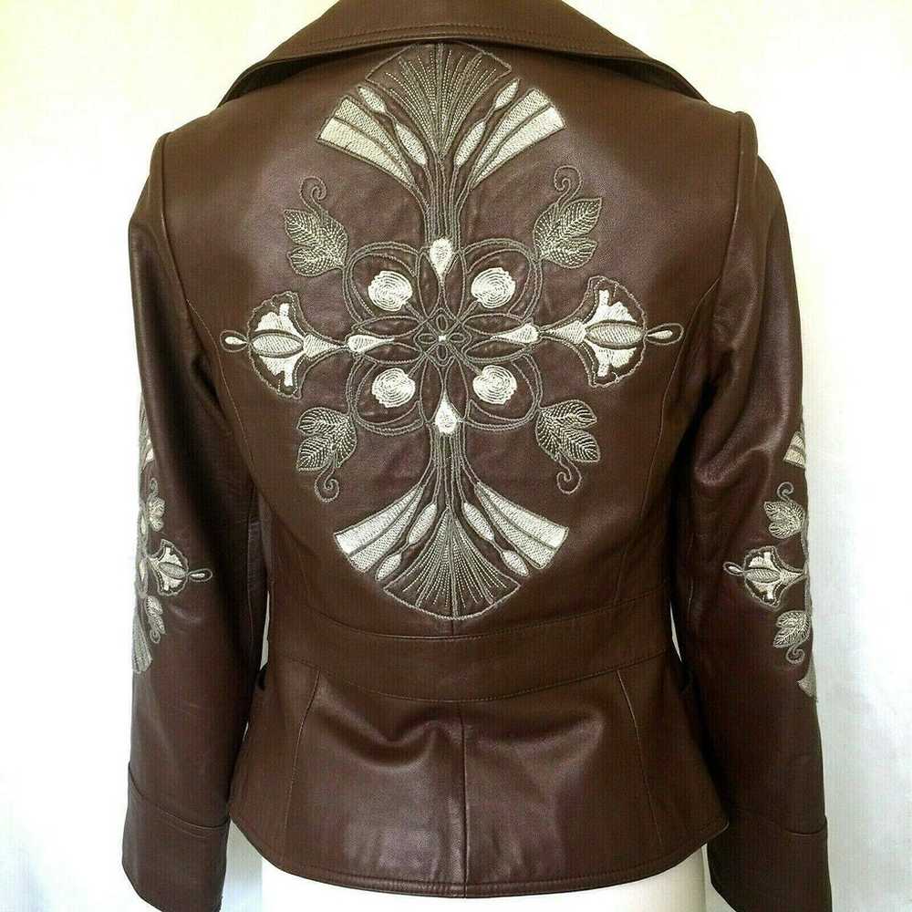 Sheri Bodell Lamb Leather Jacket Blazer - image 2