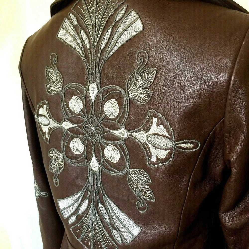 Sheri Bodell Lamb Leather Jacket Blazer - image 5