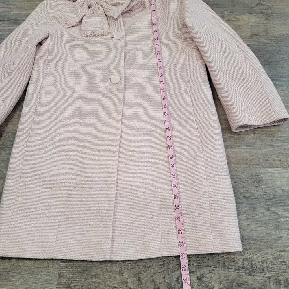 Kate Spade Bow Collar Coat Overcoat Pink Lined Sp… - image 8