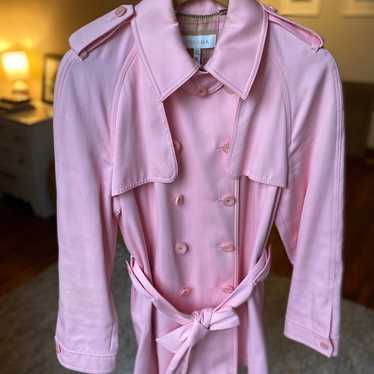 Escada Double Breasted Pink Trench Coat - image 1