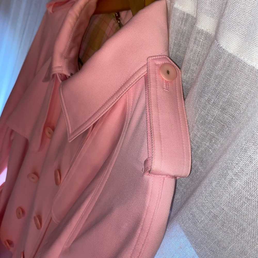 Escada Double Breasted Pink Trench Coat - image 3