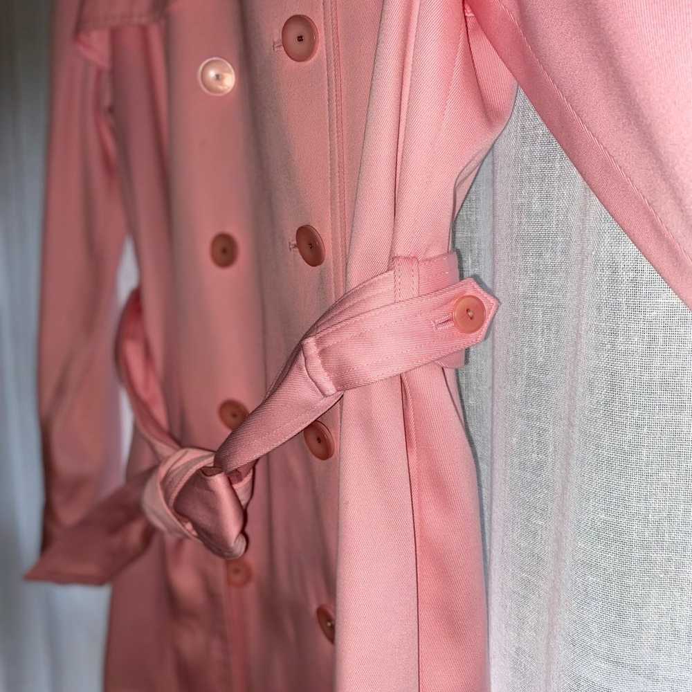 Escada Double Breasted Pink Trench Coat - image 4