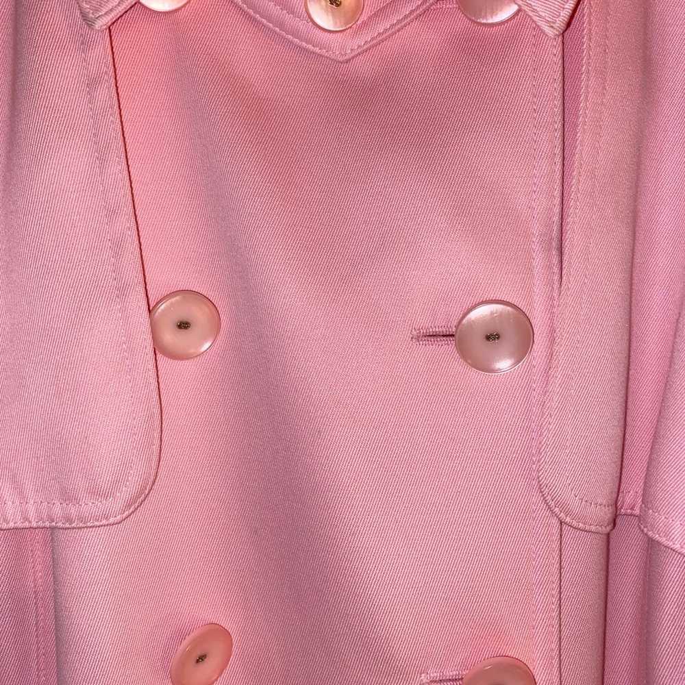 Escada Double Breasted Pink Trench Coat - image 5