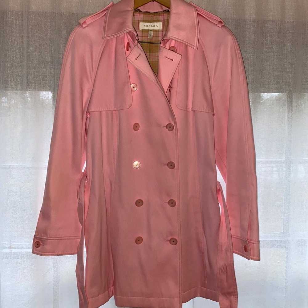 Escada Double Breasted Pink Trench Coat - image 7