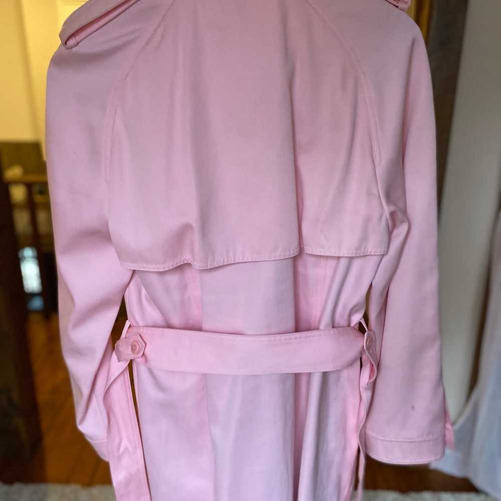 Escada Double Breasted Pink Trench Coat - image 8