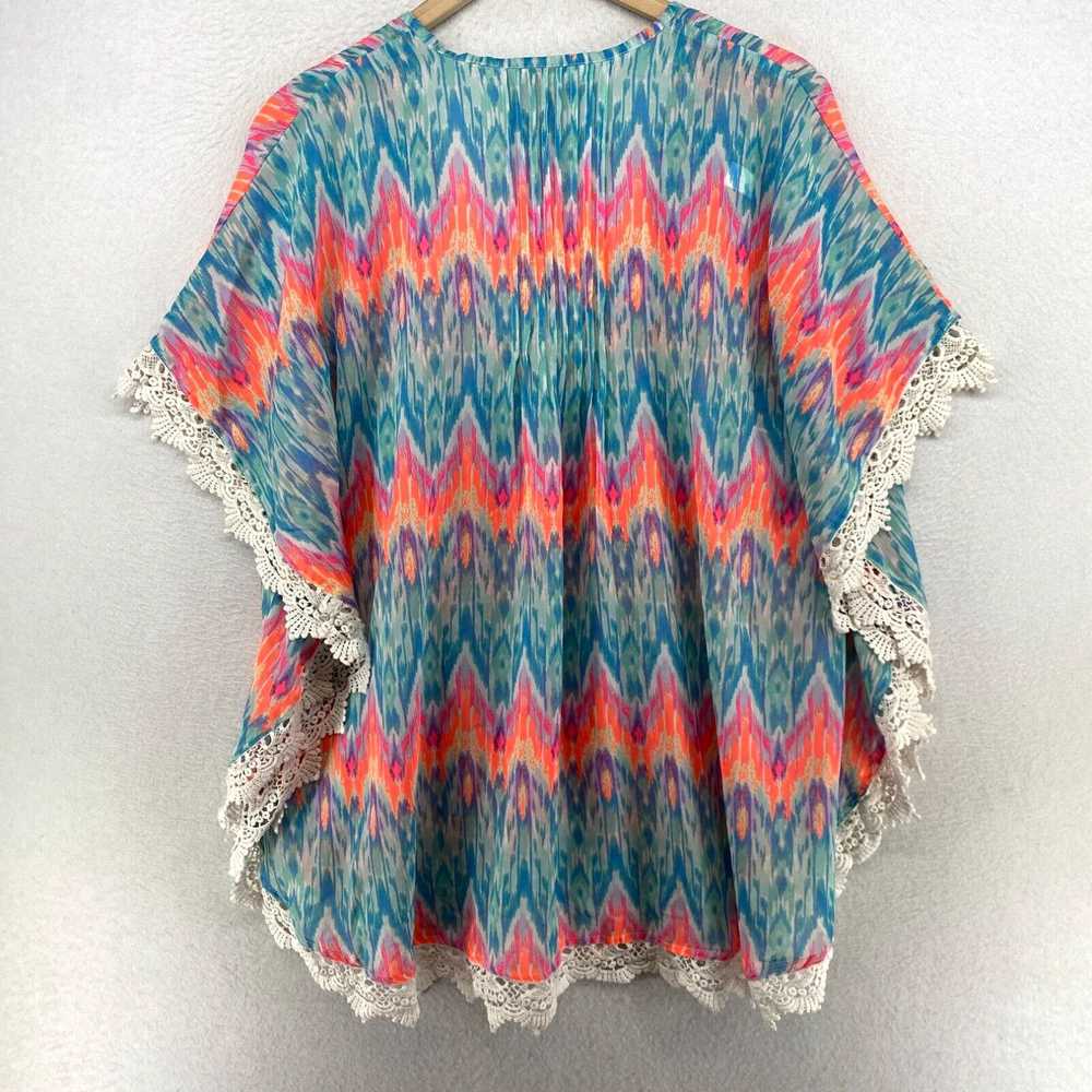 Vintage BLUE ISLAND Cover Up Womens L Poncho Beac… - image 2