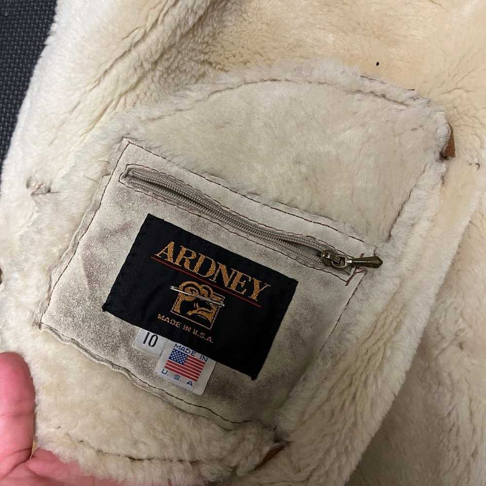 VTG Ardney Sheepskin Shearling Leather Rancher Ja… - image 12