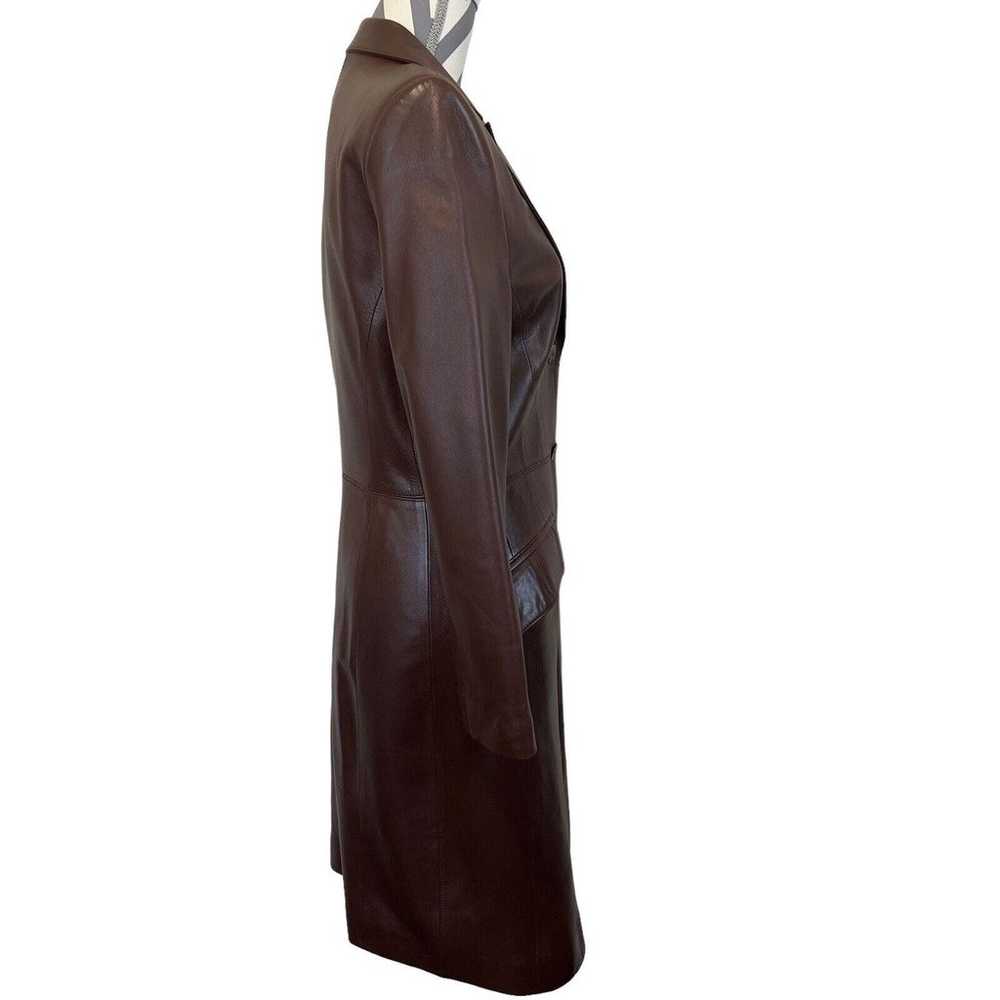 Peleteria Solsona Buttery Soft Brown Leather Coat… - image 12