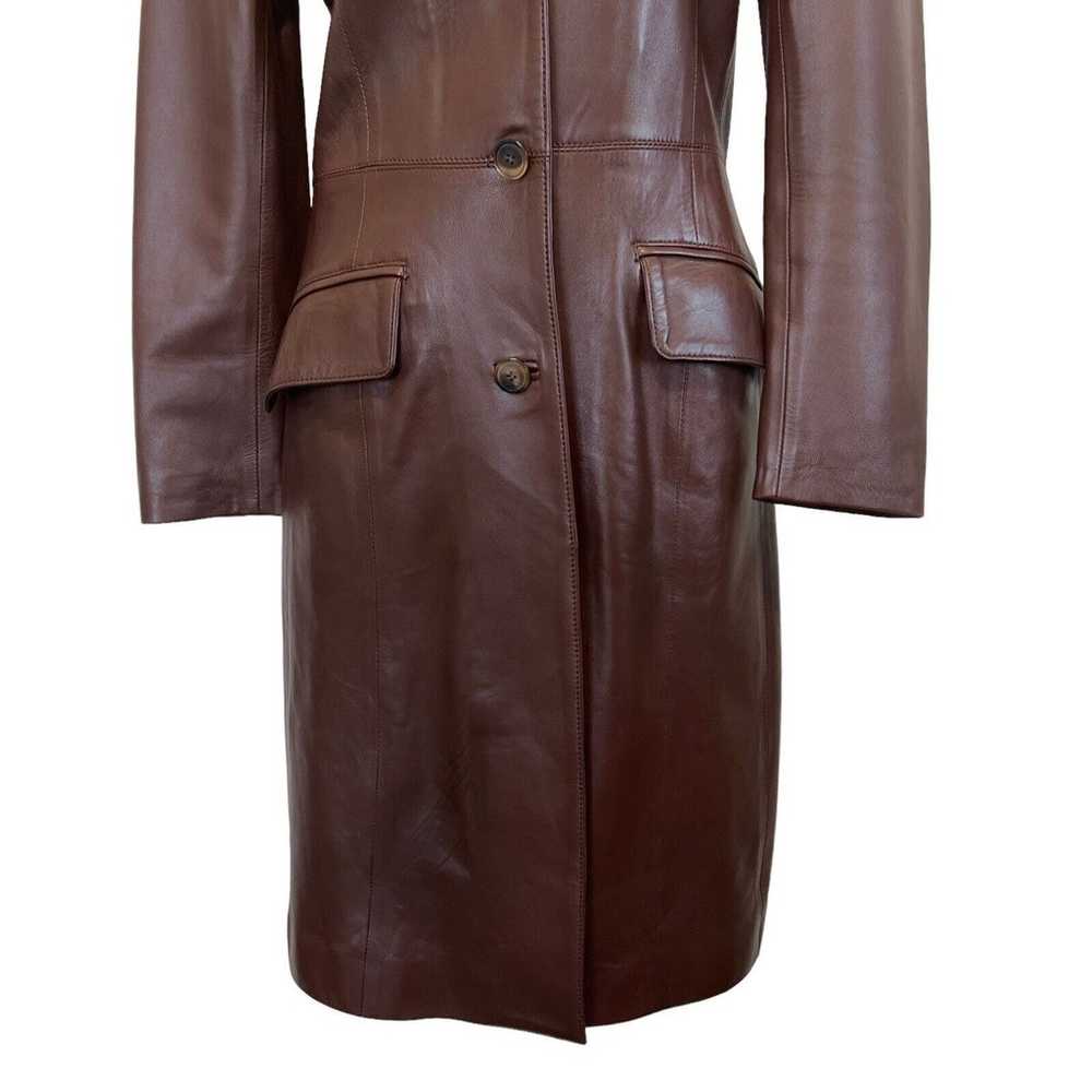 Peleteria Solsona Buttery Soft Brown Leather Coat… - image 2