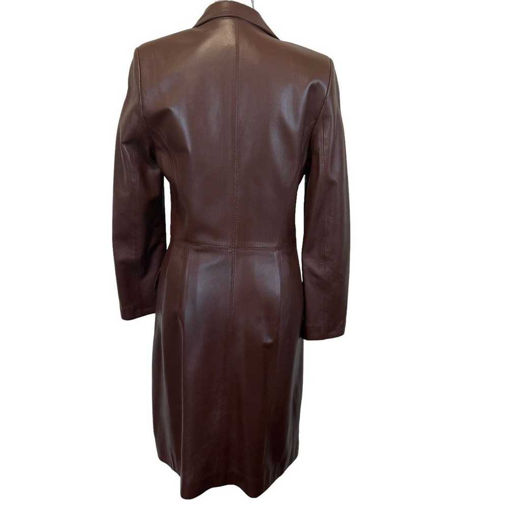 Peleteria Solsona Buttery Soft Brown Leather Coat… - image 9