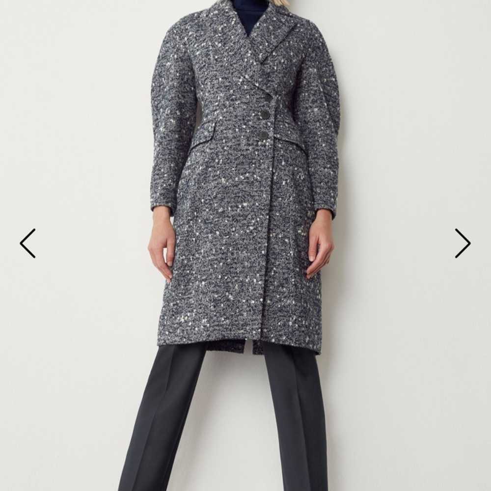 The Fold Manaco Coat Navy And Cream Boucle Wool/S… - image 9