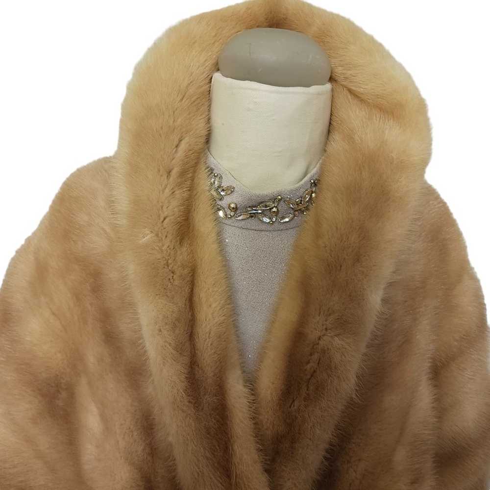 MINK Fur Stole STRAWBERRY HONEY BLONDE Elegant To… - image 5