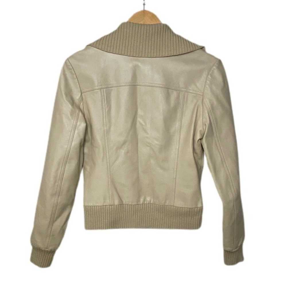 Ladies 100% Authentic Goat Leather Jacket, Tan - image 8