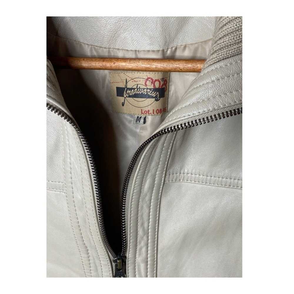 Ladies 100% Authentic Goat Leather Jacket, Tan - image 9