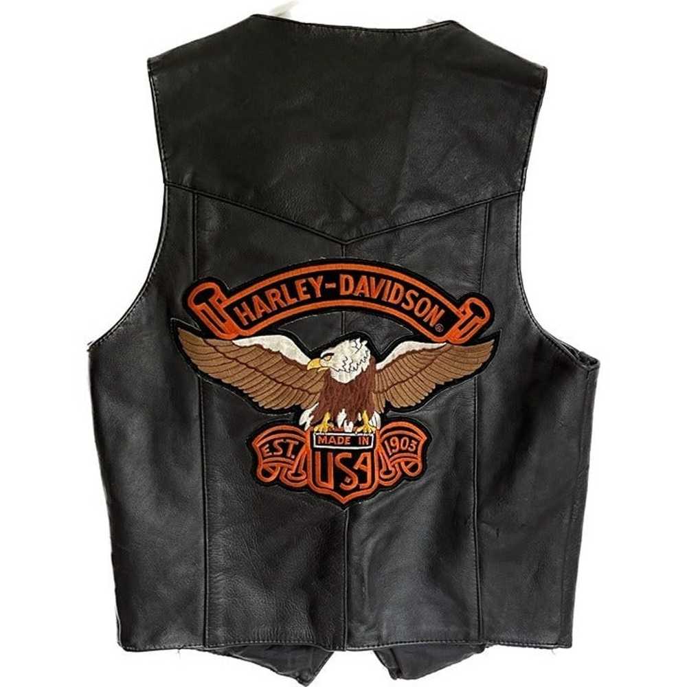 Vintage Harley Davidson Vest Vietnam War POW/ MIA… - image 2