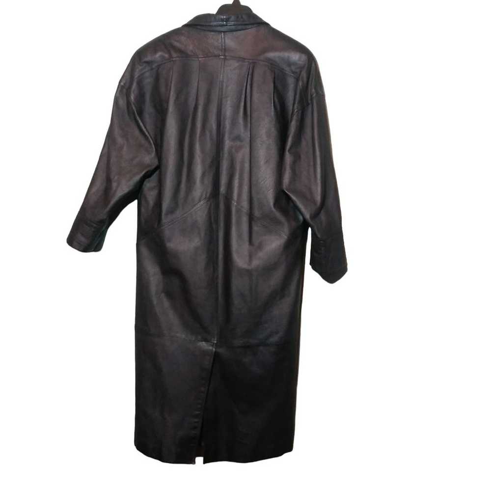 Wilsons Full Length Black Leather Coat w Thinsula… - image 11