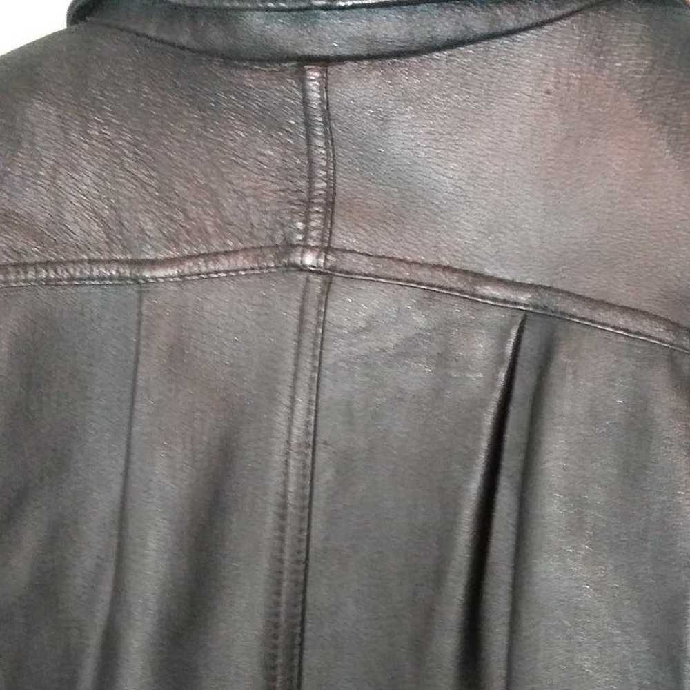 Wilsons Full Length Black Leather Coat w Thinsula… - image 12