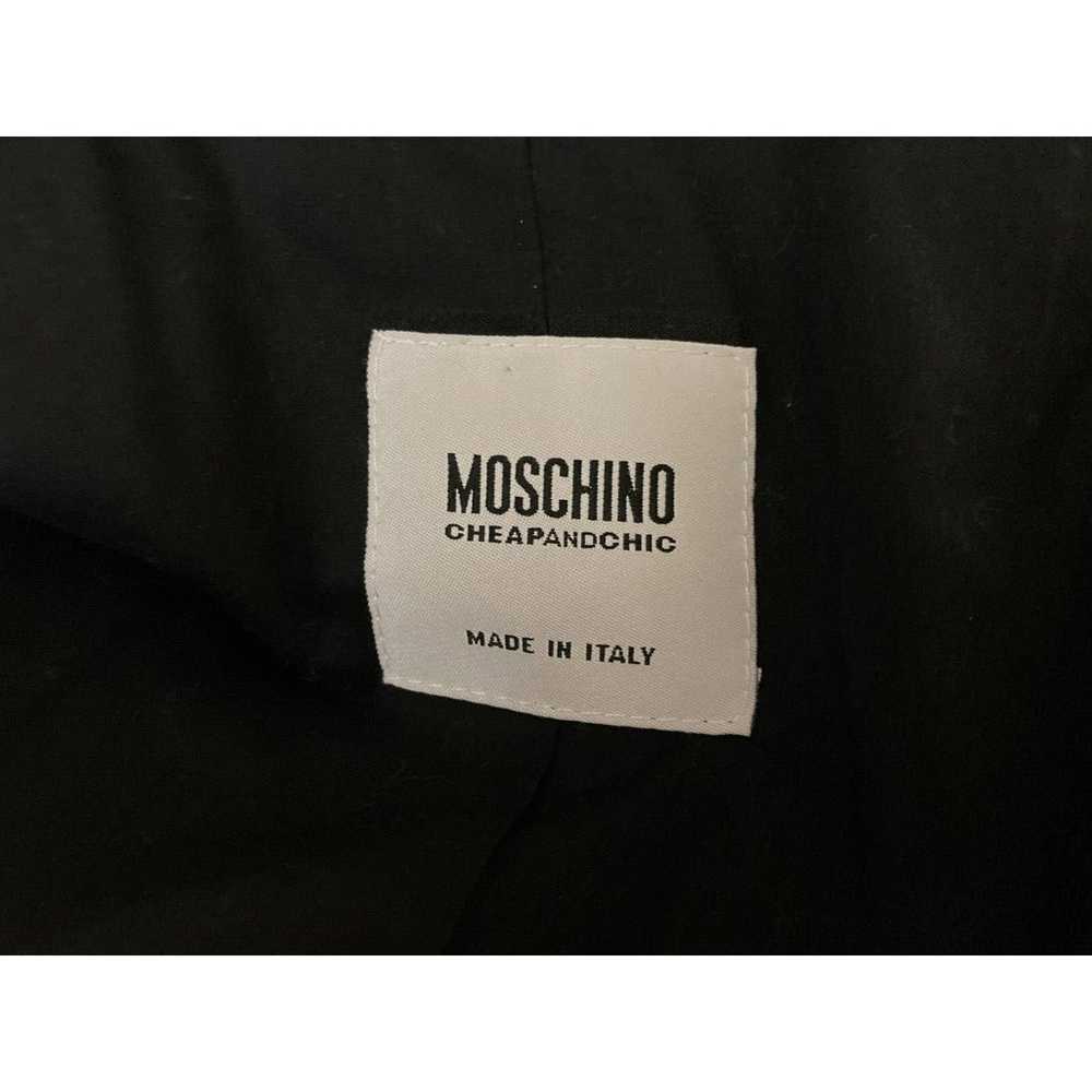 Moschino Italy Black Wool Floral Embellished Line… - image 5