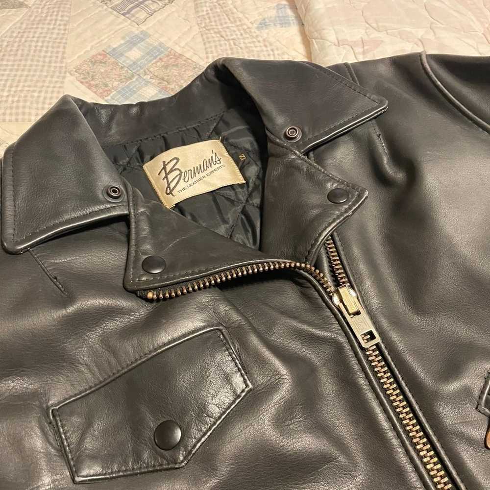 Bermans leather jacket - image 12