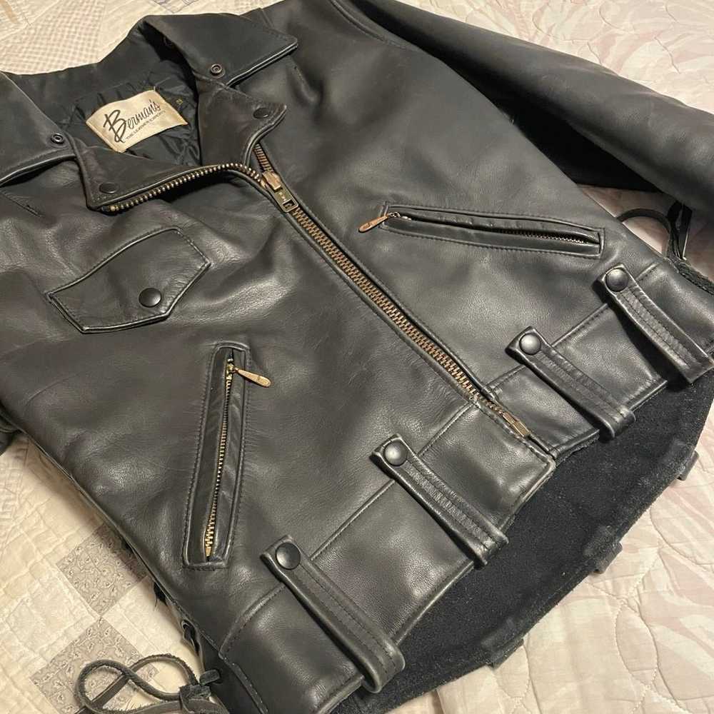 Bermans leather jacket - image 2