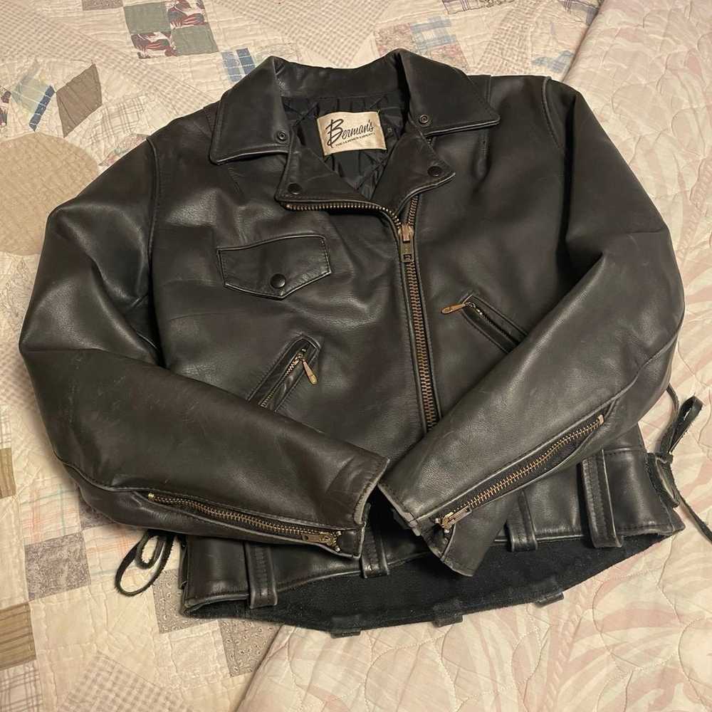 Bermans leather jacket - image 4