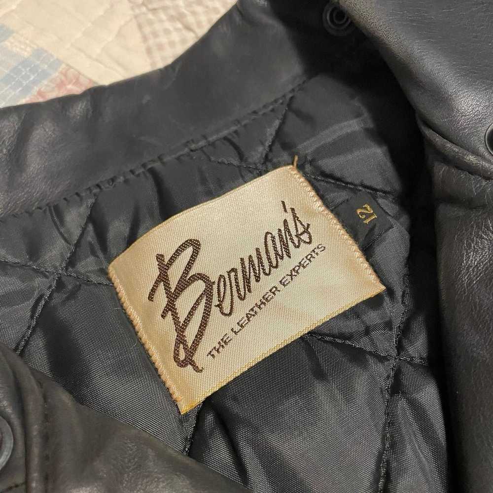 Bermans leather jacket - image 7