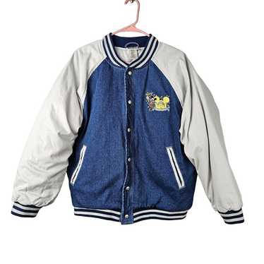 Vintage Disney Adult Quilt Lined Varsity Jacket S… - image 1