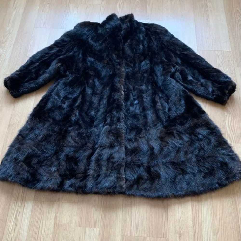 Women’s Brown Real Mink Fur Coat Size M- - image 2