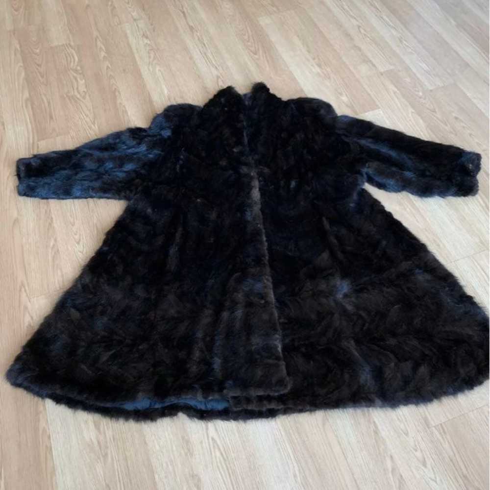 Women’s Brown Real Mink Fur Coat Size M- - image 3