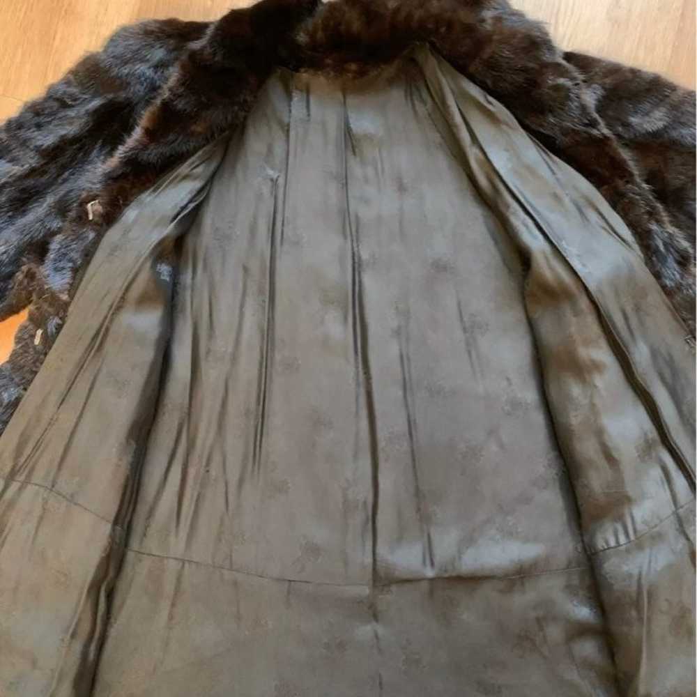Women’s Brown Real Mink Fur Coat Size M- - image 5