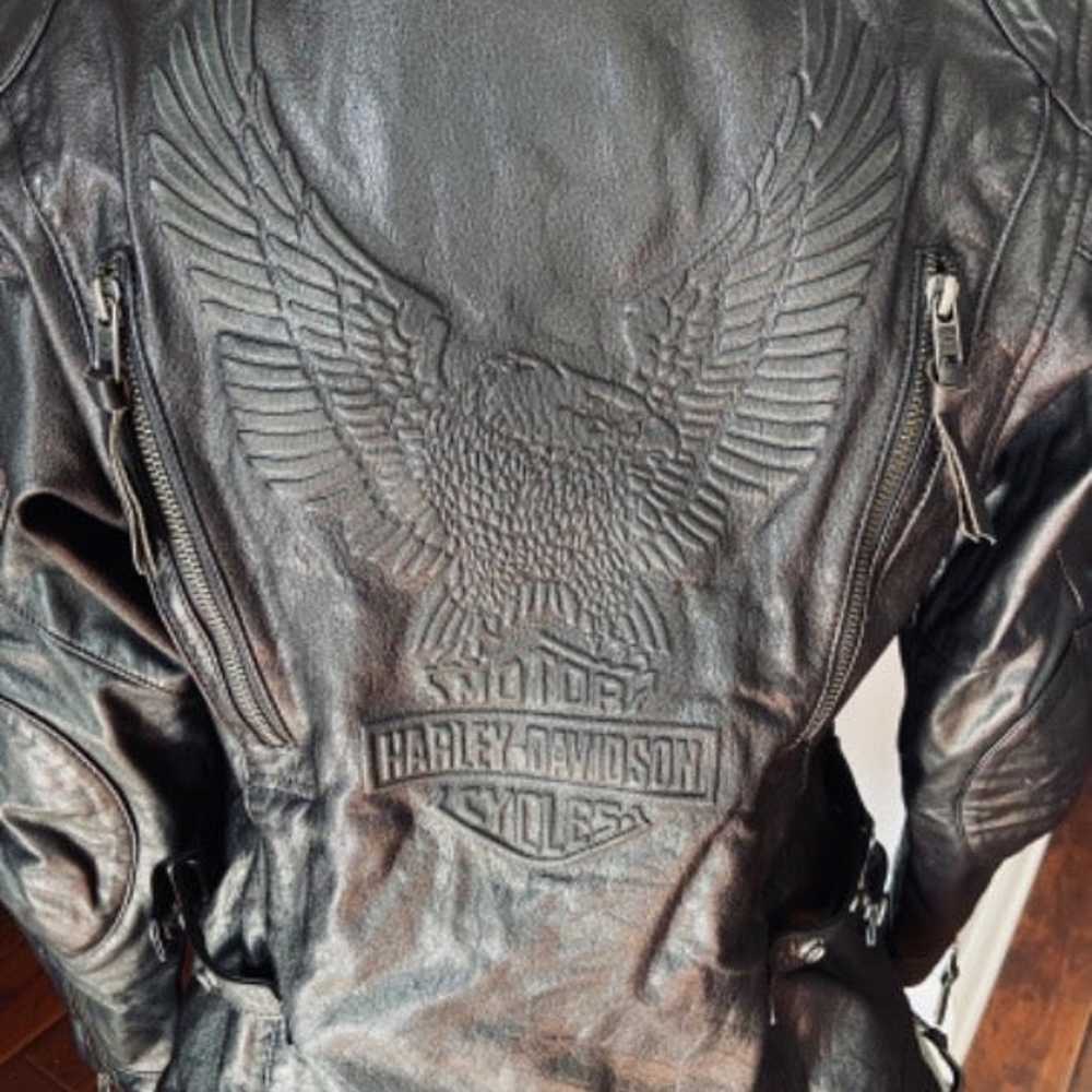 HARLEY DAVIDSON ladies leather jacket SO STYLISH! - image 4