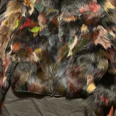 Multi-colored Fur Coat Preowned - image 1