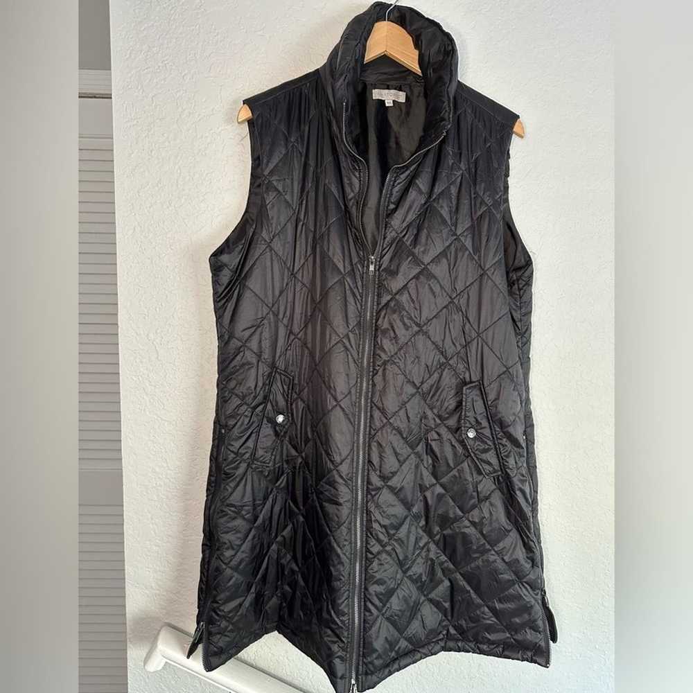 ANATOMIE Carmen Diamond Black Puffer Vest Size XL… - image 3