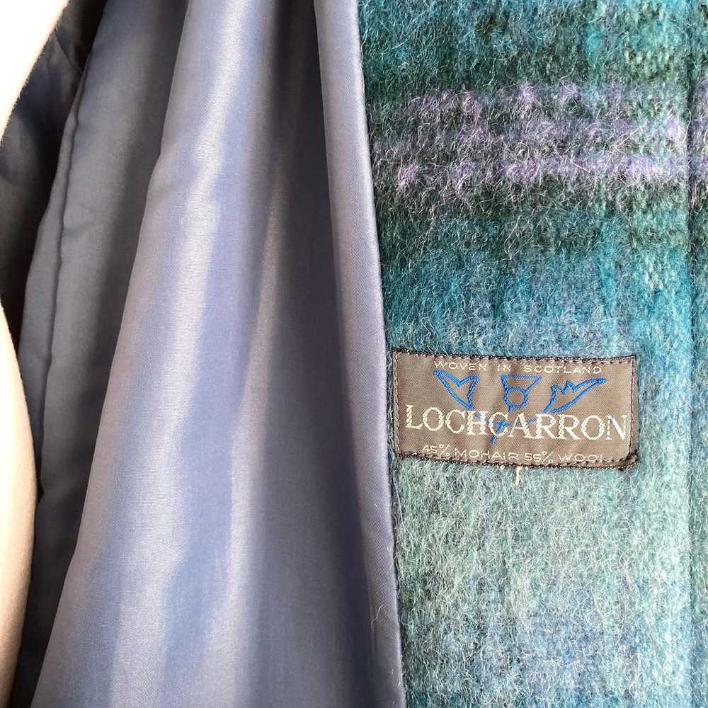 Vintage Blue Plaid Mohair Wool Overcoat - image 7