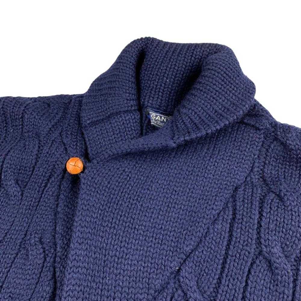 Gant VTG Gant Rugger Men's Wool Shawl Collar Cabl… - image 2