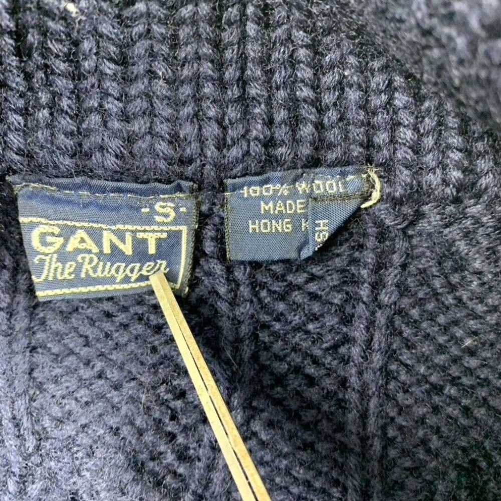 Gant VTG Gant Rugger Men's Wool Shawl Collar Cabl… - image 3