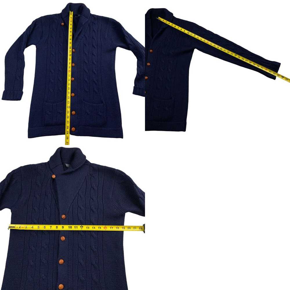 Gant VTG Gant Rugger Men's Wool Shawl Collar Cabl… - image 4