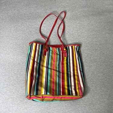 Lancome Rare Multi-Colored Striped Travel Tote