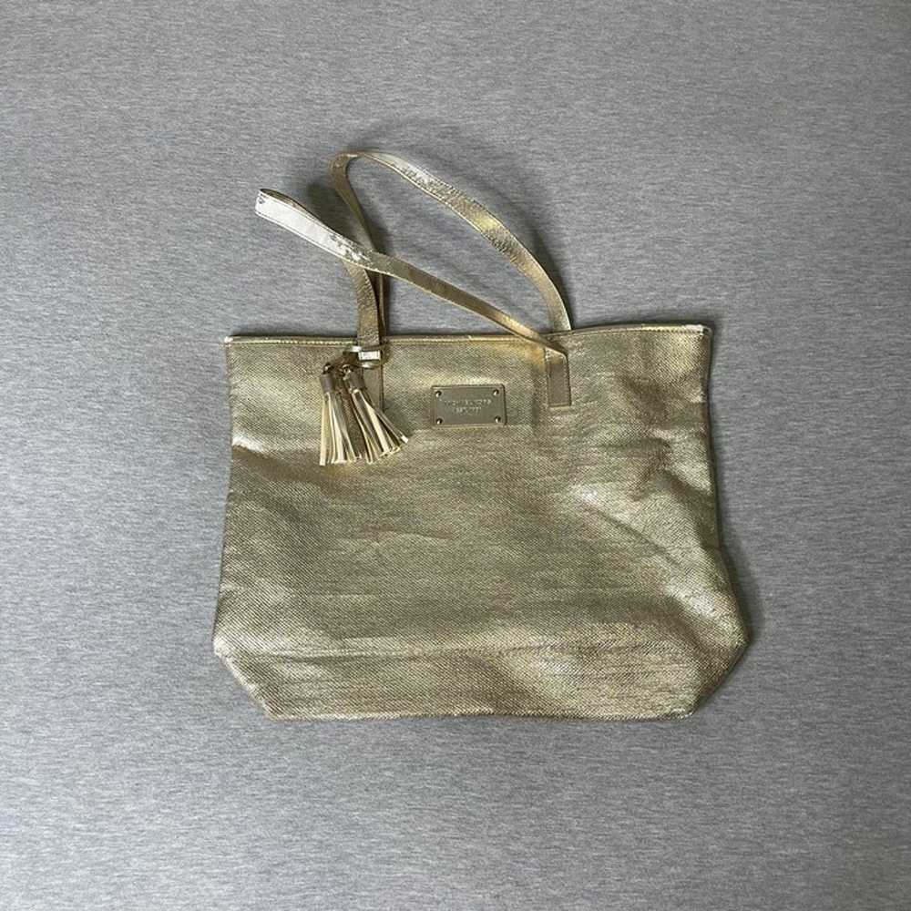 Michael Kors Gold Shimmer Tote Shopper Bag - image 12