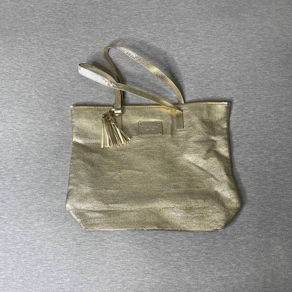Michael Kors Gold Shimmer Tote Shopper Bag - image 1