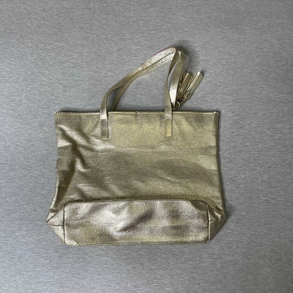 Michael Kors Gold Shimmer Tote Shopper Bag - image 2