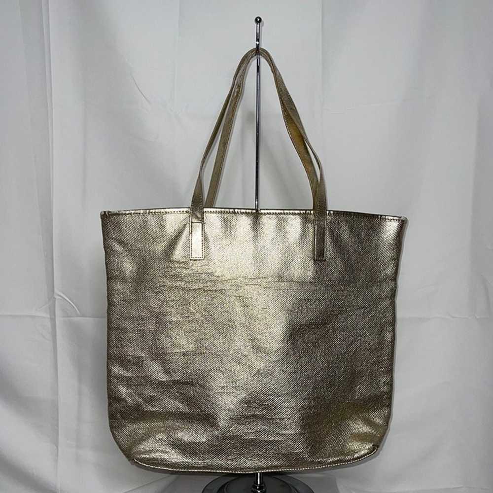 Michael Kors Gold Shimmer Tote Shopper Bag - image 8