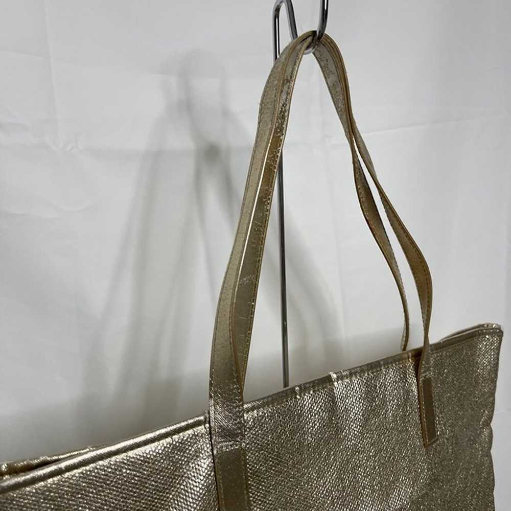 Michael Kors Gold Shimmer Tote Shopper Bag - image 9